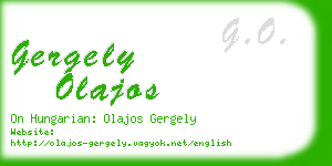 gergely olajos business card